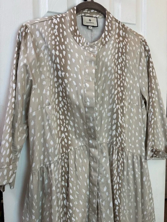 Tuckernuck Taupe and White Printed Dress - Picture 2 of 4